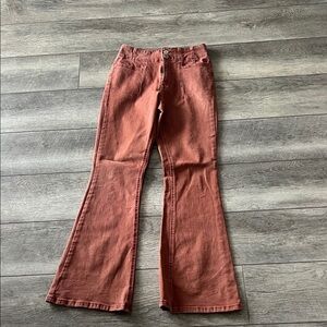 Maurices Rust Flare & High rise Jeans